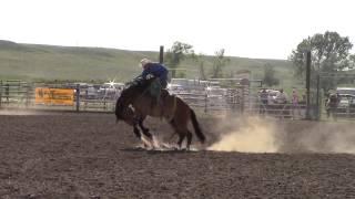 Josh Davison on Party Favor at the Ekalaka Match Bronc Ride 2015