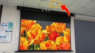 SCREENPRO ALR Anti-light Rejecting Wall Ceiling Electric Motorized Drop Down UST Projector Screen