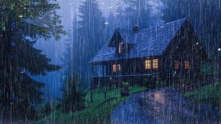 Gentle Night RAIN - Rain Sounds For Sleeping - Thunderstorm Sounds, Relax, White noise, ASMR