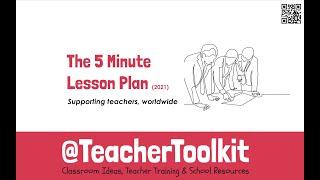 5 Minute Lesson Plan (2021) by @TeacherToolkit