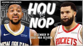 Houston Rockets vs New Orleans Pelicans Full Game Highlights | Dec 19 | 2025 NBA Season