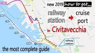 (best new route) Civitavecchia guide Train station to cruise terminals @CruiseTravelVideos