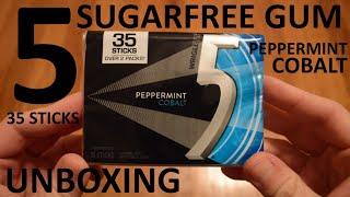 Unboxing Wrigley's 5 Peppermint Cobalt 35 Sticks Sugarfree Gum