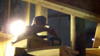 bob cagle builds spiral stairs with chain saw