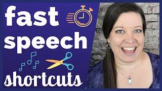 Fast Speech - Shortcuts English Speakers Use to Speak Quickly and Efficiently