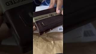 Contacts Men’s Genuine Leather RFID Protection Wallet For Men #shorts #unboxing #mansipal #amazon