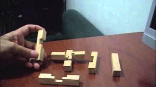 SOLUCIÓN Cruz de las tres direcciones. Tutorial wooden puzzle