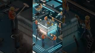  Tiny Workers Fixing a CPU?!  The Secret Inside Your Computer!  #shorts #shortvideo #shortsfeed