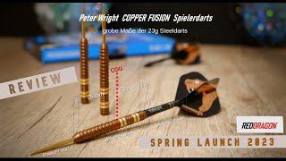 Peter Wright 🜨 Copper Fusion Darts |  REVIEW Red Dragon Spring Launch 2023