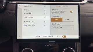 How to change the time and date in your Land Rover!