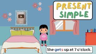 Present Simple | Grammar for kids | Daily Routines