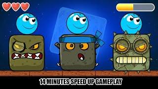 Funny Blue Ball Adventure - All Levels - All Volumes - All Bosses - 14 Minutes Speed Gameplay