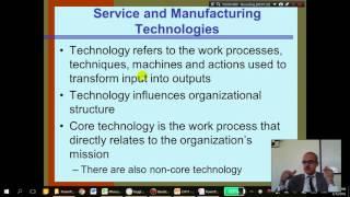 Organization Theory and Design - Chapter 11 - Part 1 -  Manufacturing and Service Technologies