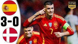 Spain vs Denmark 3-0 • UEFA Nations League 2024 Highlights & All Goals 2024 • Spanyol Tadi Malam