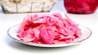 Маринованная КАПУСТА "Лепесток" со свеклой/ Простая,но очень вкусная закуска из капусты