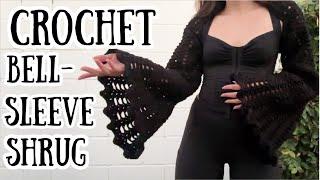 Crochet Bell Sleeve Bolero │ Crochet Bell Sleeve Shrug Tutorial