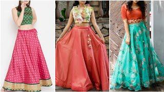 Latest Crop Top Lehenga Designs for Girls || Simple Crop Top Lehenga Design 2021 || New Top Blouse