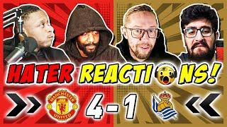 MAN UTD RIVALS & HATERS GUTTED  REACTION TO MAN UTD 4-1 REAL SOCIEDAD | EUROPA LEAGUE