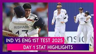 IND vs ENG 1st Test 2025 Day 1 Highlights: Indian Batters Dominate Opening Day