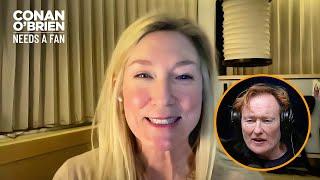 Conan Wants His Fan To Paint His Logo On Her Boat | Conan O'Brien Needs A Fan