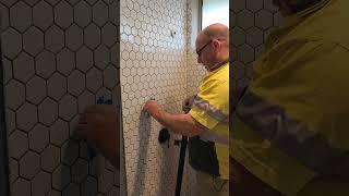 DIY Tips & Tricks.  Installing a shower rail #renovate #reno #renovation #diy