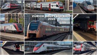 Züge beim Zürich Hauptbahnhof | Trains at Zurich Central Station (2024)