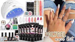 how to do polygel nails at home! *using Morovan polygel nail kit from amazon*