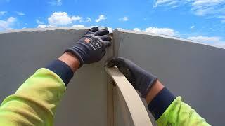 Caulking precast panels #commercial #construction #industrial #boomlift #satisfying #caulking