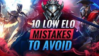 10 GAME LOSING Mistakes That EVERYONE in Low Elo Makes - League of Legends Season 11