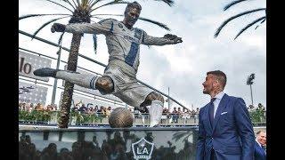 David Beckham statue unveiled by LA Galaxy