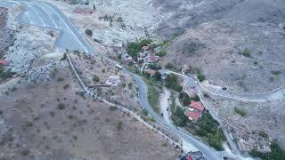 Turkey Drone Footage 4K just outside the city of Konya Turkey small village of Sille Subaşı