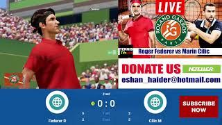 Roger Federer vs Marin Cilic | French Open 2021 | Tennis Live TV | Roland Garros 2021