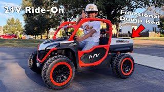 24V , 5 mph, 4x4 Ride-on UTV  for Kids! Anpabo Power wheels