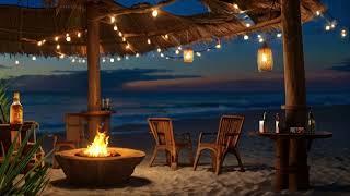 Ocean Tiki Bar Music - 1.5 Hrs of Beach Bar Ambience, Music, Ocean Sounds & Tropical Paradise