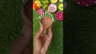 Diya Decoration ideas/diwali decoration making at home #youtubeshorts #diwalidecoration #diya #art