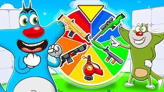 Roblox Oggy Doing Random Gun Challange With Jack In Rivals