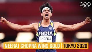 Neeraj Chopra's gold-winning throw! | #Tokyo2020 Highlights