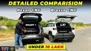 Which One is Best for you? New Tata Nexon Smart Plus CNG and Maruti Brezza LXI CNG - SalahCar