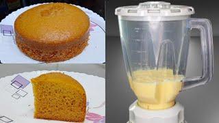 Sponge Cake In Blender | Vanilla Sponge Cake Recipe Without Oven | Tasty Food