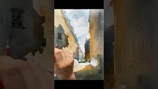 Exploring Urban Beauty | A Watercolour Demonstration of Afternoon Elegance #watercolorpainting