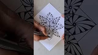 ART SERIES #120/DRAWING ZENTANGLE  #zentangledoodle #drawing #paintingkakhazana #zenart #shorts