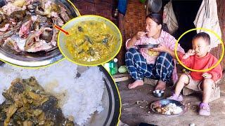 Jina Cooks bullfrog for Jonson II High nutrient food BULLFROG in Himalaya Nepal@pastorallifeofnepal