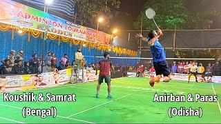 Outdoor Badminton Match Koushik & Samrat Vs Anirban & Paras #shuttlershubho #outdoorbadmintonmatch