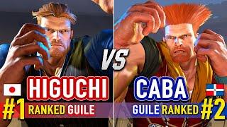 SF6  HIGUCHI (#1 Ranked Guile) vs CABA (#1 Ranked Guile)  Street Fighter 6 High Level Gameplay