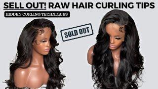 SELL OUT YOUR RAW HAIR WIGS IN 5 MINS | raw hair curling tips | Hair Styling Masterclass