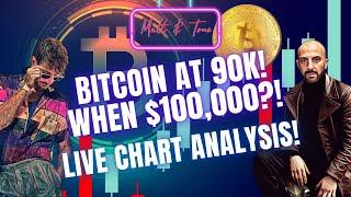 BITCOIN AT 90K! WHEN $100,000?!-LIVE CHART ANALYSIS!