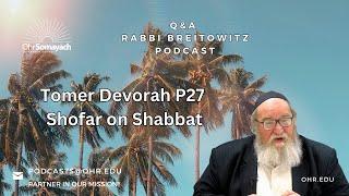 Tomer Devorah P 27 Shofar on Shabbat (HaRav Yitzchak Breitowitz)