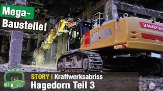 Kraftwerksabriss XXL | Ibbenbüren | Hagedorn Gruppe Teil 3 | Liebherr & Caterpillar Bagger | Bau