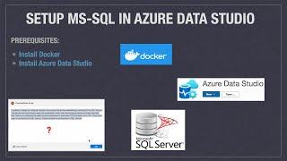 Easy way to Setup MS-SQL in Azure Data Studio | LocalHost | Docker | Microsoft SQL Server | MAC