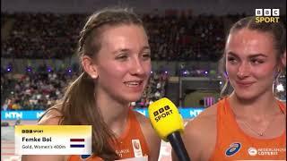 Mickey Mouse (a.k.a. Femke Bol) has just broken the 400m indoor world record for The Netherlands!